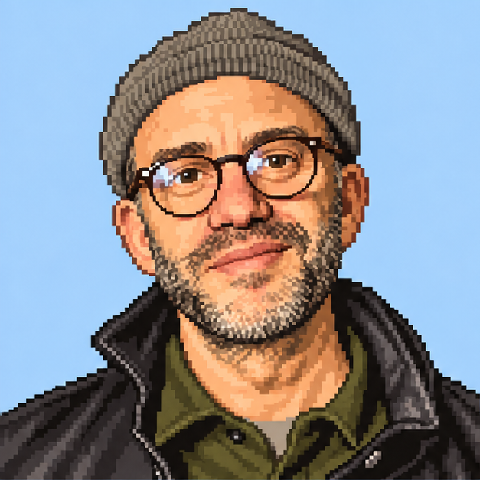 Portrait pixel art de Raphaël Frydman