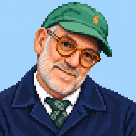Portrait pixel art de Xavier Favre